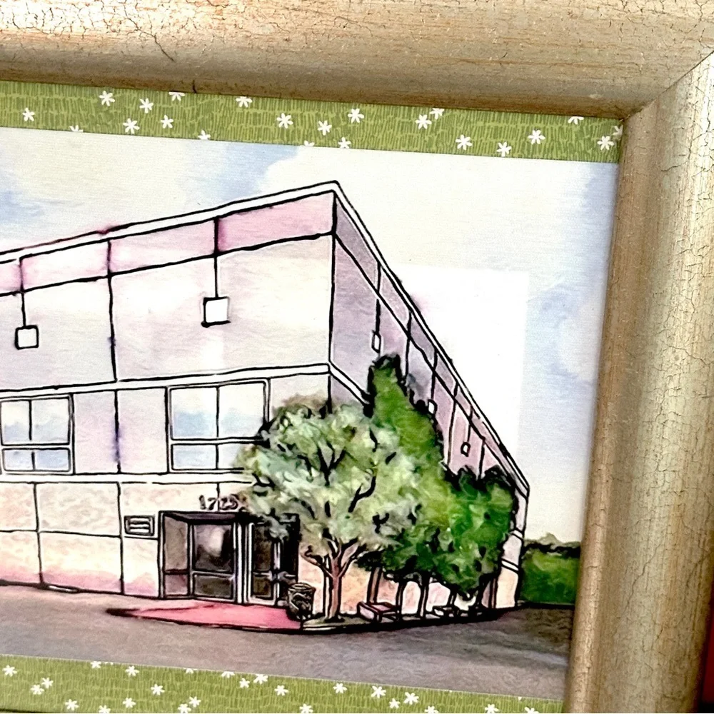 The Office TV Show Office Building Dwight Pam Michael Canvas Art Print Framed